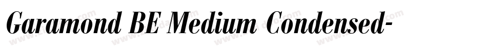 Garamond BE Medium Condensed字体转换